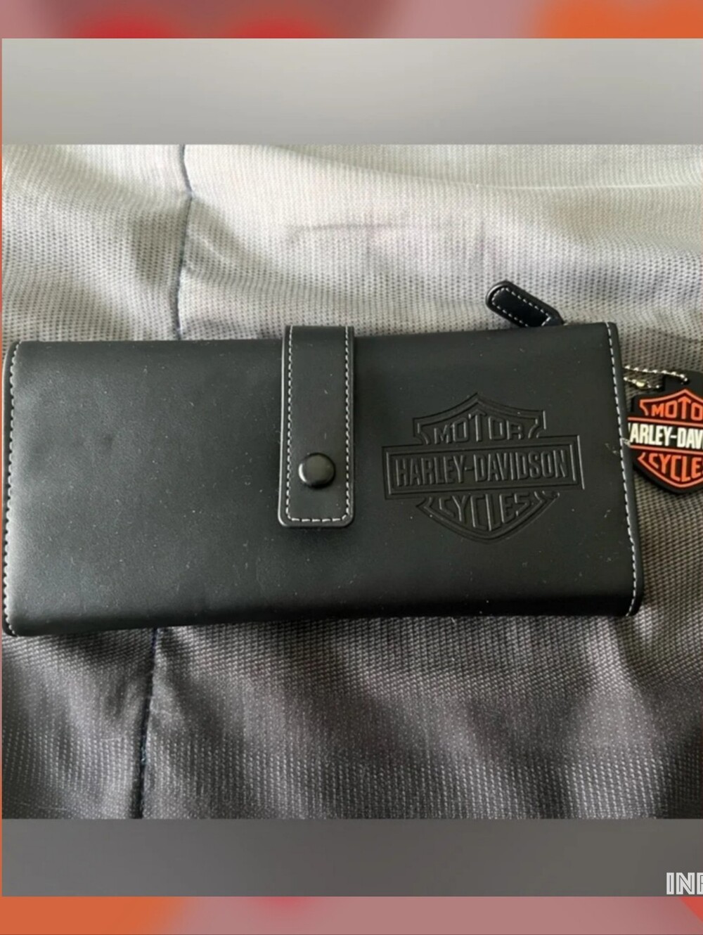 Nwt Harley-Davidson Black Long Snap Wallet